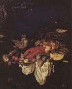 BEYEREN, Abraham van Large Still Life with Lobster (mk14) Norge oil painting reproduction
